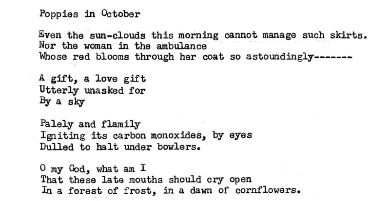Happy birthday Sylvia Plath 