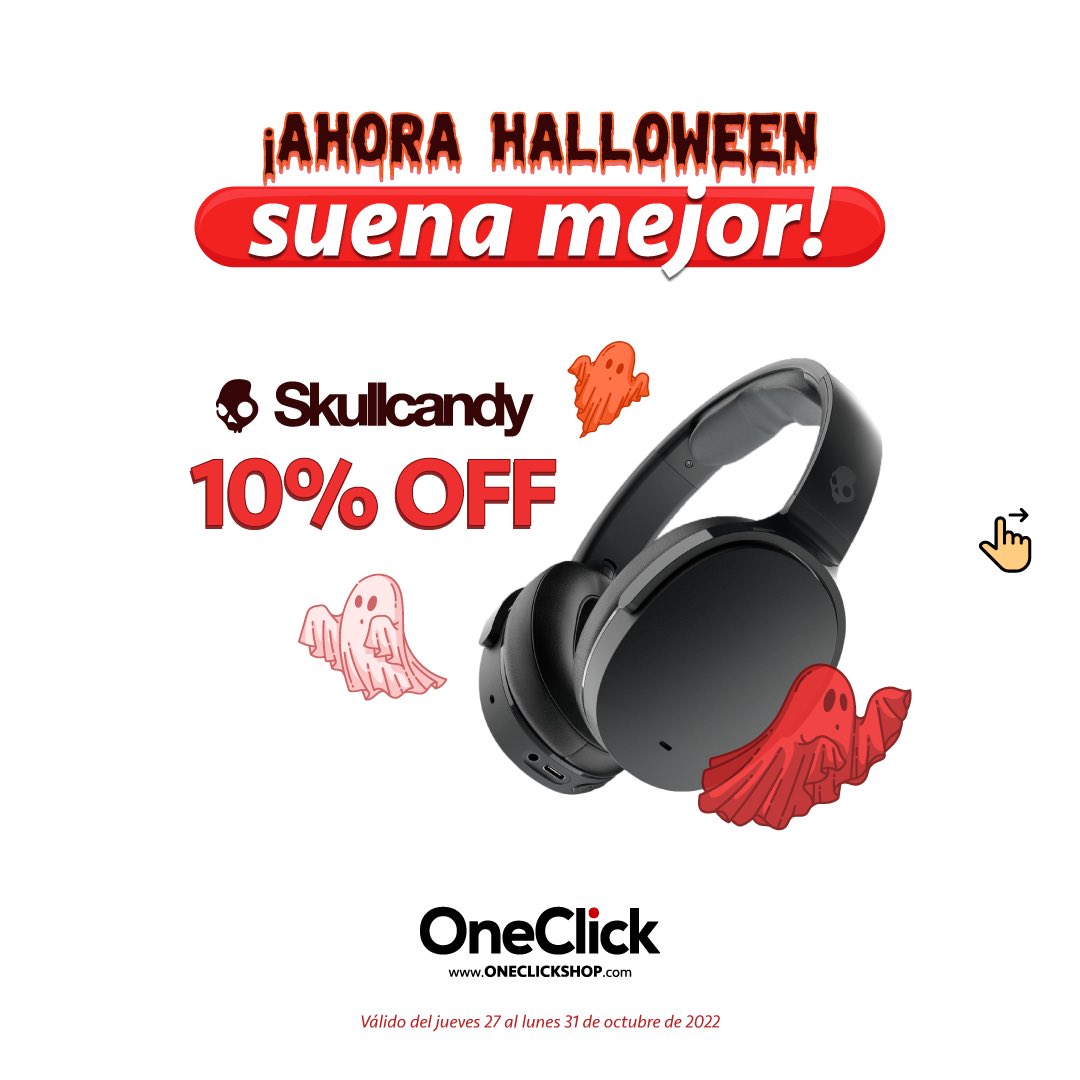 tusambildo's tweet photo. ¡Disfruta las ofertas de Halloween para que escuches tu música mejor en #OneClickRD!
Ofertas disponibles desde el 27 al 31 de octubre de 2022 en el #NivelKennedy. https://t.co/loQwP3xN53