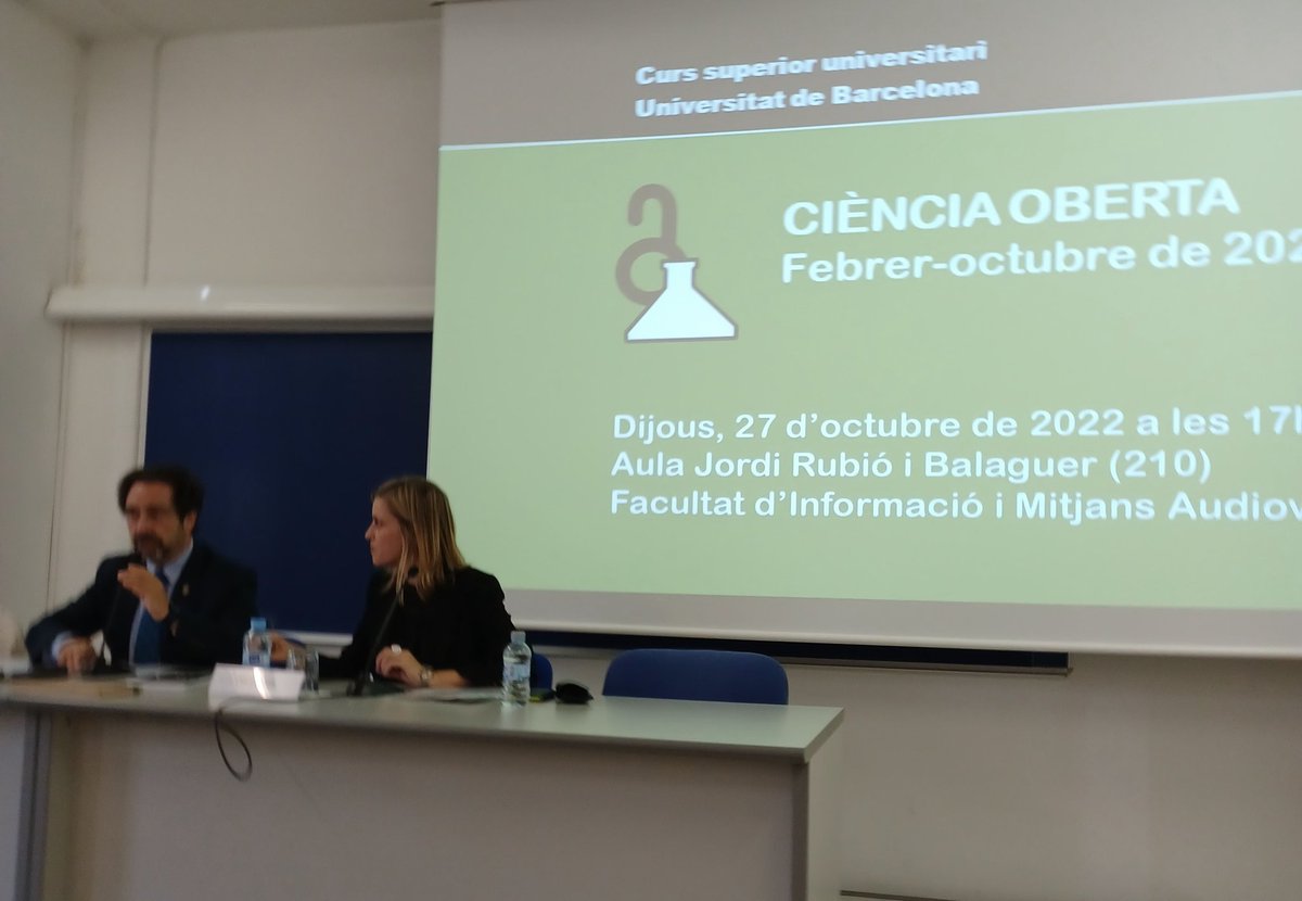 lluisanglada's tweet photo. Paraules del rector @UniBarcelona , @joanguardia , a l'acte de cloenda del curs #OpenScience a @FIMA_UB
Els reptes com recolzar i avaluar nova ciència i com participar en l'espai Europeu de Recerca en construcció que és l' @eoscassociation https://t.co/5n1xl3Nt4d