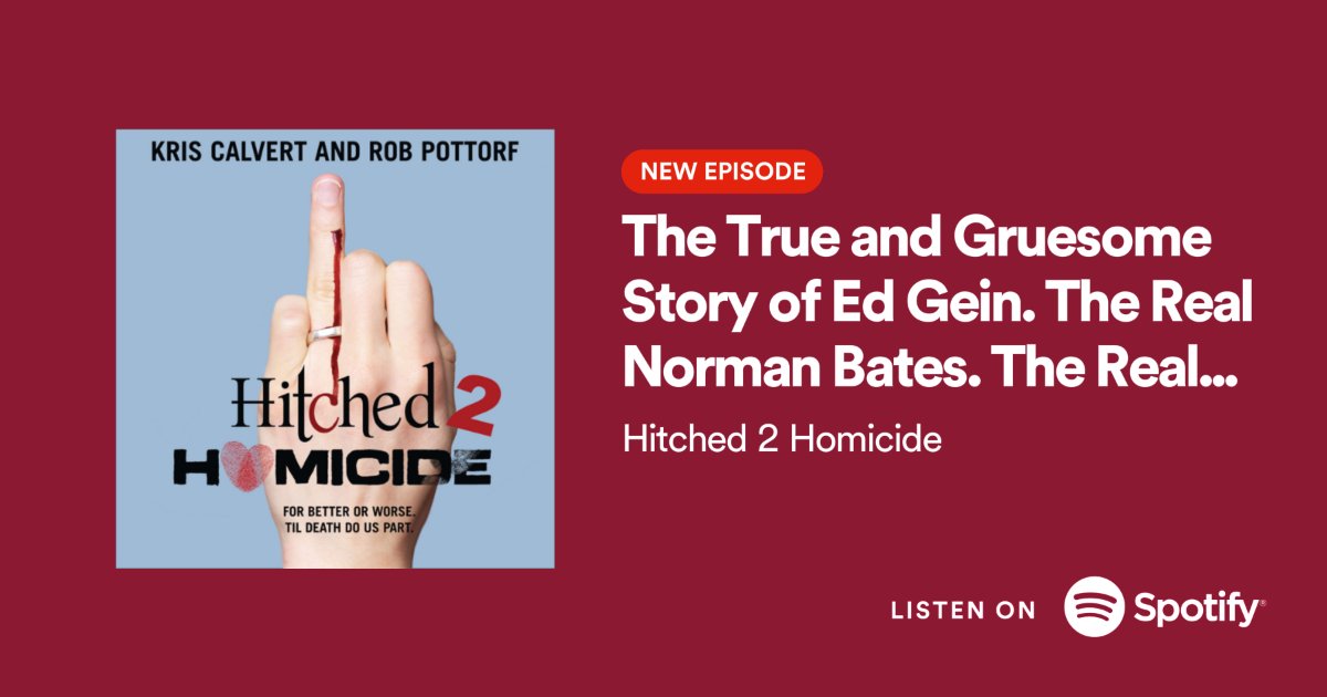 kriscalvert's tweet photo. Ready for a gruesome #truecrime to start your #halloween off right? Tune in to @H2H_Podcast on @spotifypodcasts and hear about #EdGein. The real Norman Bates, Leatherface &amp; Buffalo Bill.
https://t.co/uj2DjlvPJq
#truecrimepodcast #killer #podcast #horror #new #H2H #spotifypodcasts https://t.co/OkHH4pFb3K