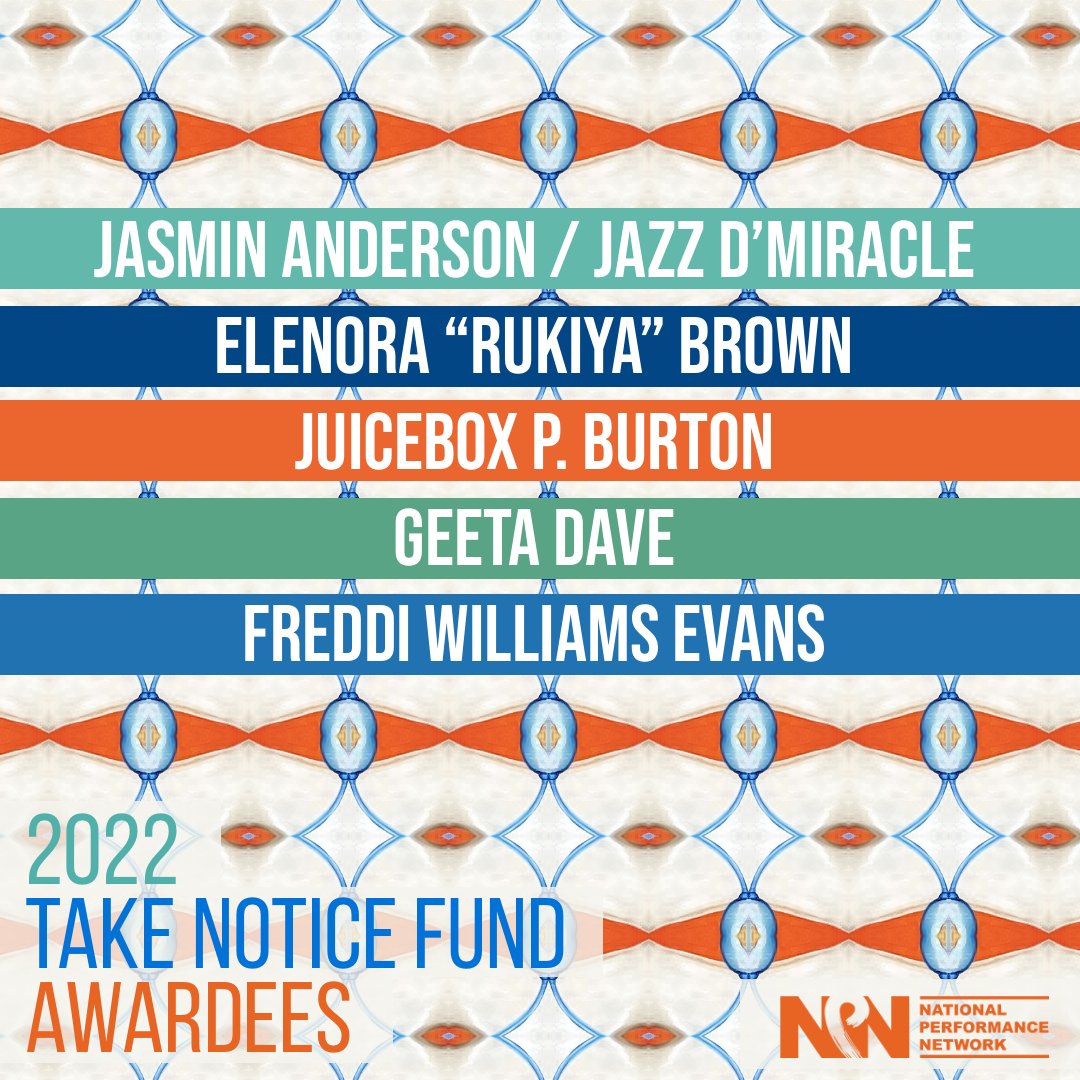 NPNarts's tweet photo. We are thrilled to announce the 2022 Take Notice Fund awardees!

Take Notice Fund, supported by @FordFoundation, honors artists of color living and working in Louisiana.

Meet the artists: https://t.co/0jpD51FRN6 https://t.co/Z8m7scnJei