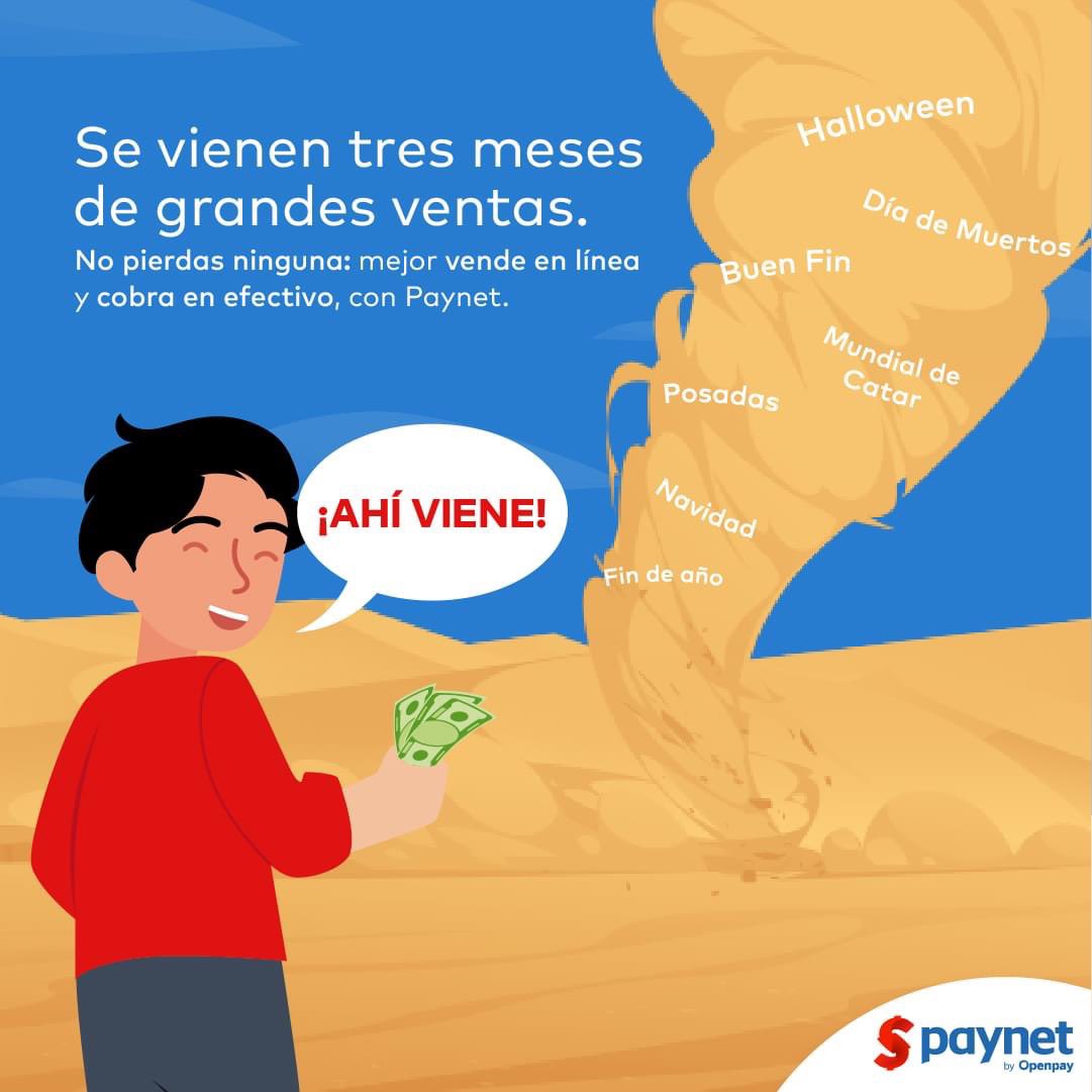 PaynetMX's tweet photo. Recibe la mejor época del año con la posibilidad de aceptar efectivo y no perder ninguna venta. https://t.co/O5yrlxj9HI