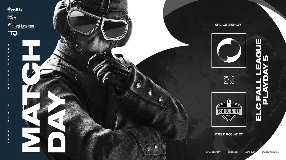 spliceesport's tweet photo. MATCHDAY 🔵⚪️
Notre équipe #R6S retourne au combat ce soir en @Euro_LeagueCup. Elle affronte #Firstrounded à 20h30.
Malheureusement, pas de cast pour ce match ❎
#SpliceWithClass https://t.co/eu8dl7Xr0B
