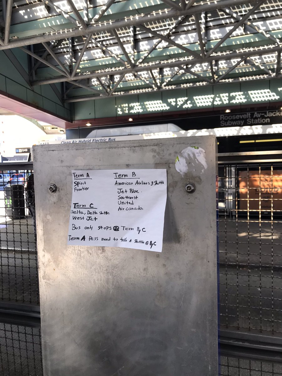 An informal info sign for @MTA Q70 bus. This is #peaktransit