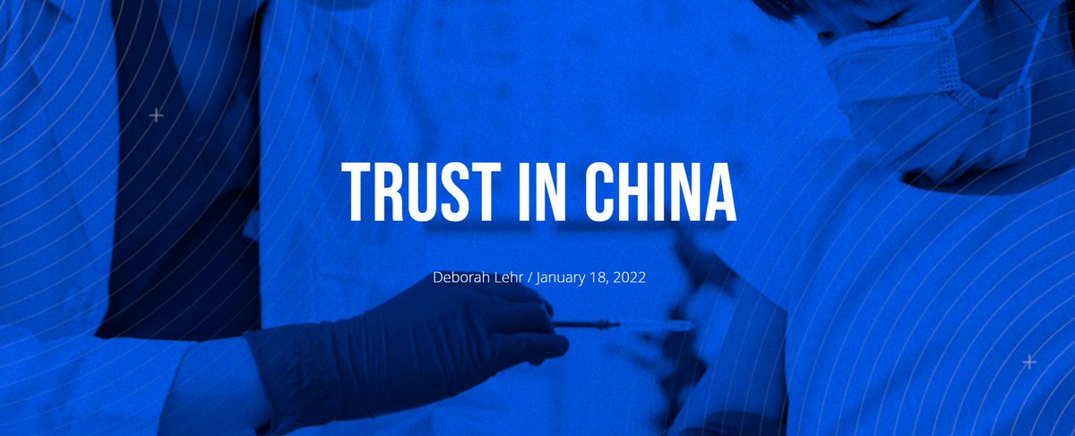 janoberg's tweet photo. 📌 Deborah Lehr: Trust in China - and in the West
A very thought-provoking survey now on The Transnational - with further links to essentially important analyses also on how media reduce trust...
#trust #trustchina #trustUSA #China #UnitedStates #politicalscience
... https://t.co/DJl4UzW7ra