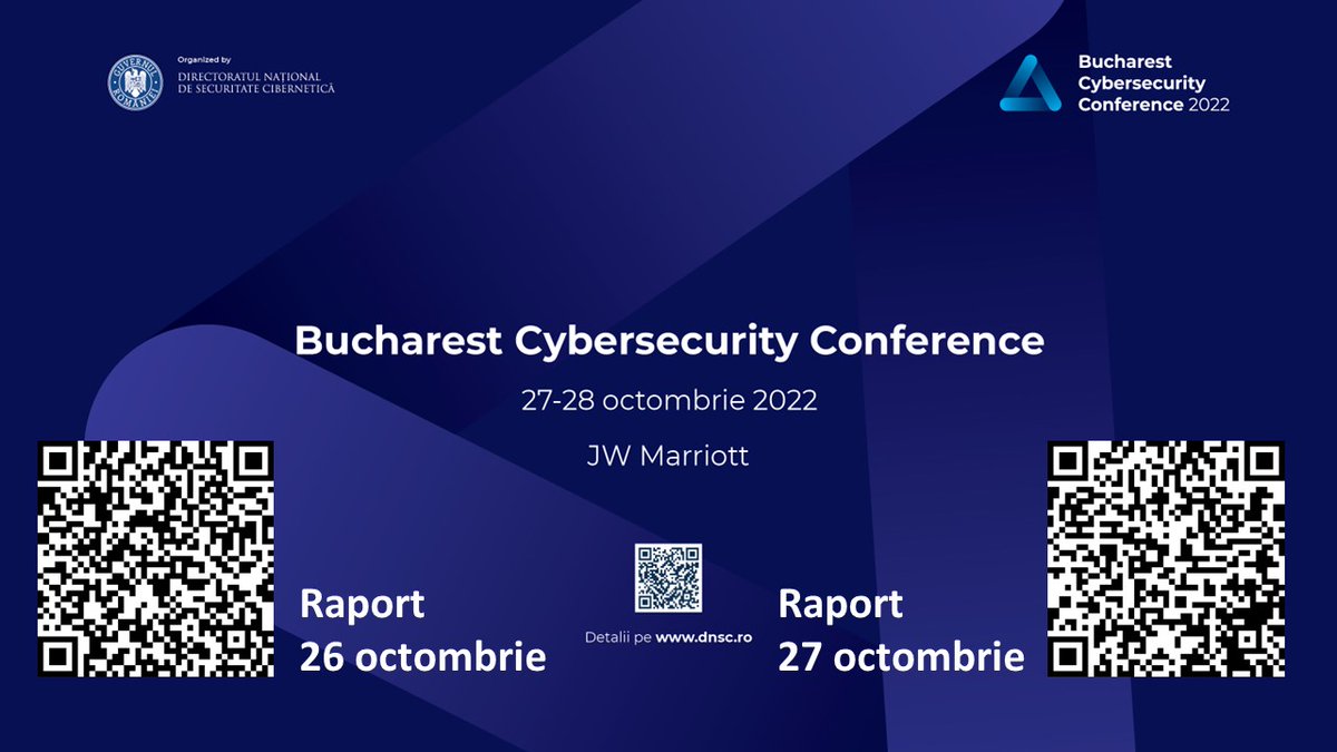 DNSC_RO's tweet image. 🔚The works of the 1st day at #BucharestCybersecurityConference are over. It was a great day for sharing ideas and building relationships among #cyber community!

🇷🇴Until tomorrow, keep an eye on #DNSC website &amp;amp; social media for regular cyber reports for RO ⬇️

#CyberSecMonth