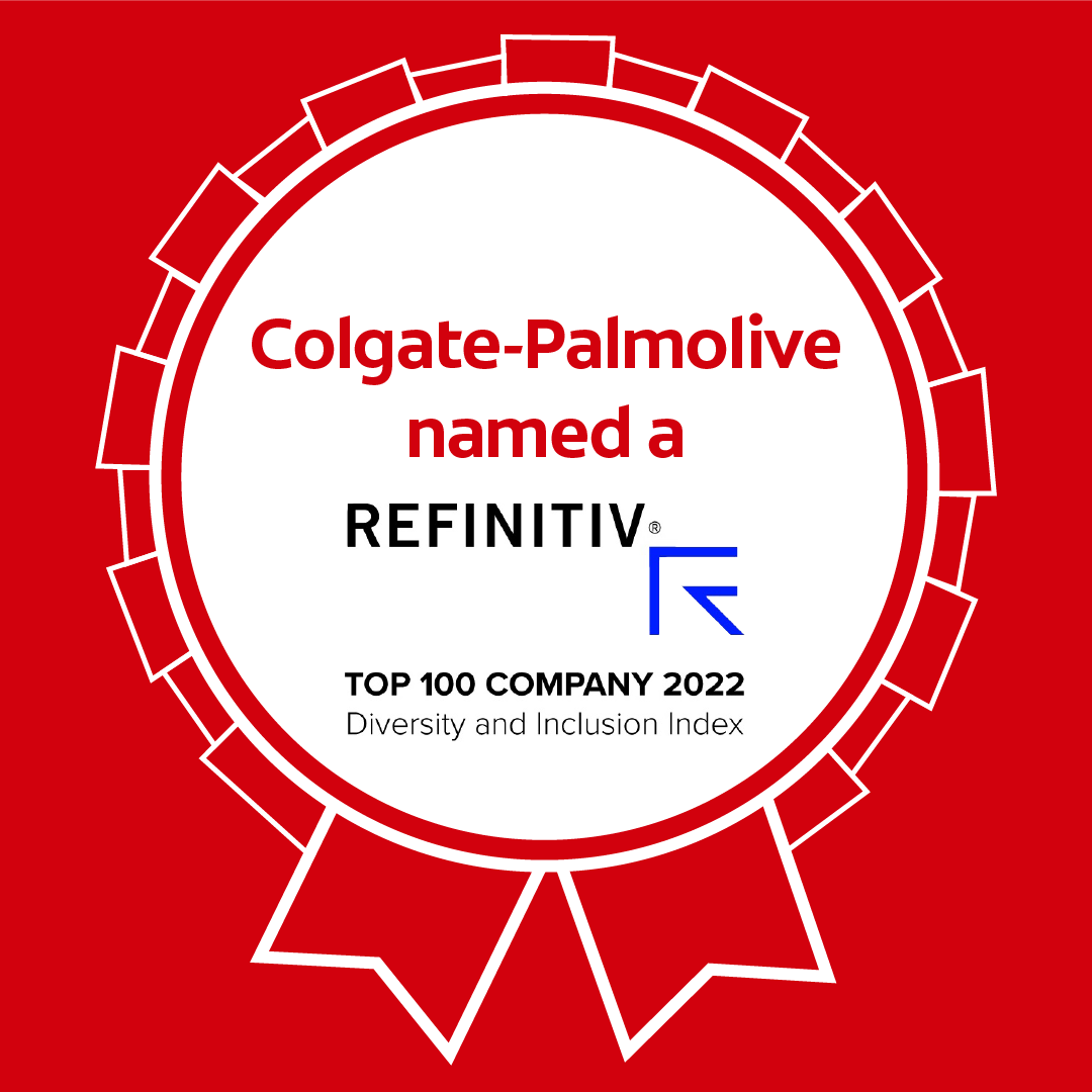 It's an honor to be recognized on <a href="/Refinitiv/">Refinitiv, an LSEG business</a>'s Top 100 Global Diversity &amp; Inclusion Index for our efforts in fostering a diverse and inclusive workplace. 

Discover how you can #buildAfuture by joining #TeamColgate: jobs.colgate.com