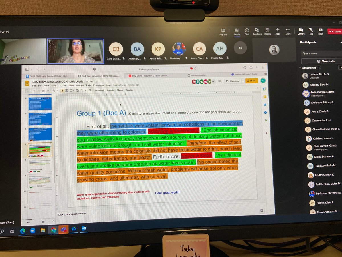 Shout out to our <a href="/DBQProject/">DBQ Project</a> leaders. I always leave our sessions inspired by each and everyone of you.  ❤️🌎 <a href="/Stubenbort_ocps/">Alex Stubenbort</a> <a href="/CDLocps/">Curriculum and Digital Learning</a>