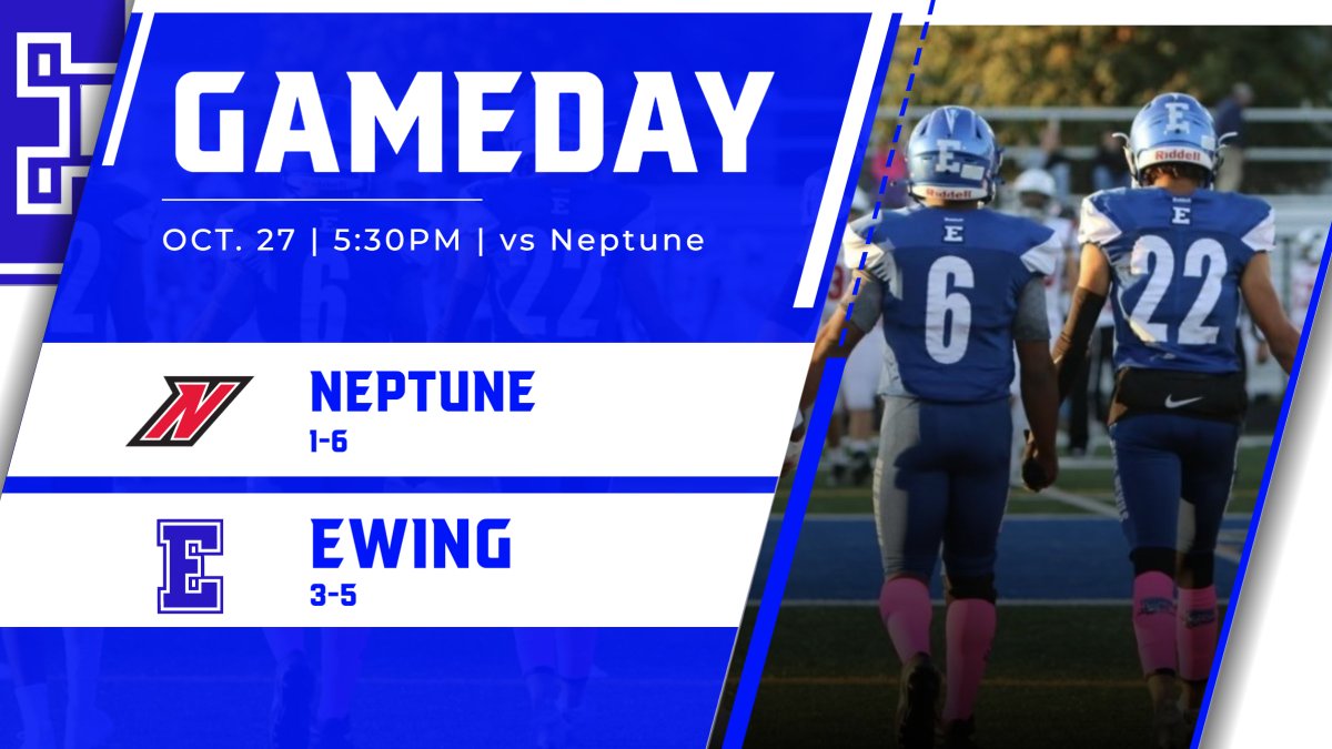 NottinghamHSAD's tweet photo. Ewing Blue Devil Fans: It's Gameday and we are lucky to have another home game tonight vs Neptune at 5:30 pm. Gates open at 4:30 pm. All students must have ID’s. All tickets will be sold at the door. Go #EHSBlueDevils beat the Fliers!
@TheEwingSchools @MaddalonEHS https://t.co/wfOGEKPShB