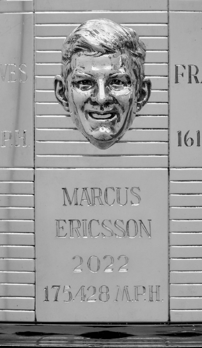 That's a real #Indy500 legacy that you see. @Ericsson_Marcus, welcome to forever on the @BorgTrophy. @CGRTeams | @IndyCar