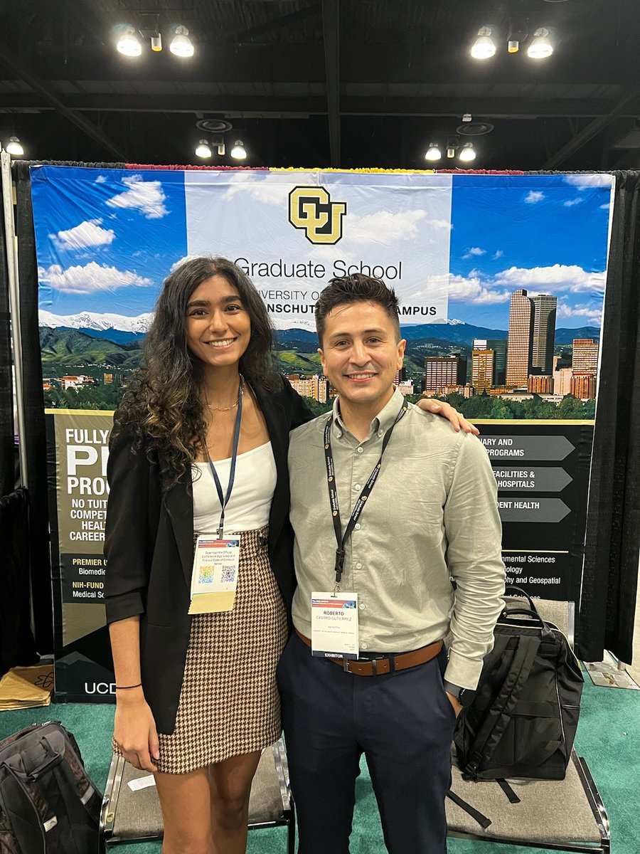 The @CUAnschutzGS team is getting ready for @sacnas #2022NDiSTEM! Stop by booth #438 to chat with @neumenonsense & @RobertoCG96, learn about programs, grab some swag, and get an app fee waiver.