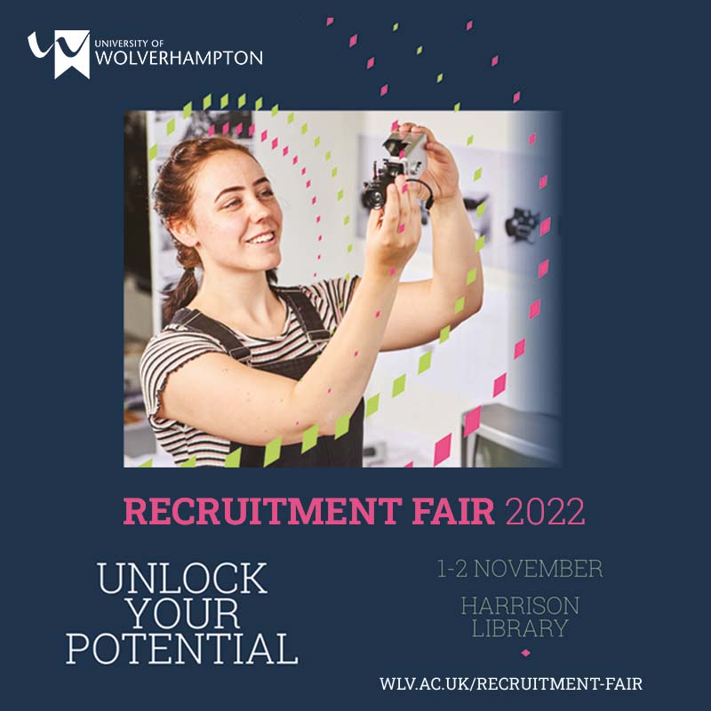 Students and graduates are invited to the Autumn Recruitment Fair, 1-2 Nov, Harrison Library, City Campus. 

Network with leading organisations, discuss opportunities, find sandwich-year placements, and part-time and graduate jobs. 

Book now 👉 wlv.ac.uk/recruitment-fa…