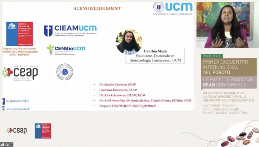 Que tremenda experiencia! Gracias <a href="/CeapMaule/">CEAP</a> for “First International Bean Conference”! Ya compartimos los primeros trabajos en interacción planta🌱- bacteria🦠 del variedad local chilena del poroto <a href="/CieamU/">CIEAM UCM</a> <a href="/ucatolicamaule/">U.Católica del Maule</a> <a href="/CynthiaMeza224/">Cynthia Abigail Meza Muñoz</a>