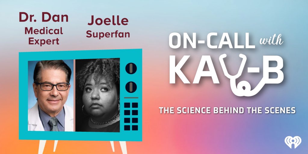TheLadyKayB's tweet photo. On EP 4 of my @iHeartPodcasts show #OnCallwithKayB, we’re talking about the baby w/its heart growing outside of its body on #GreysAnatomy ! I’m joined by Superfan @JoelleMonique for show tea & Cardiologist #DrDan to dive into #TheScienceBehindTheScenes. https://t.co/a5AmSuDsVP https://t.co/TW9Jadopls