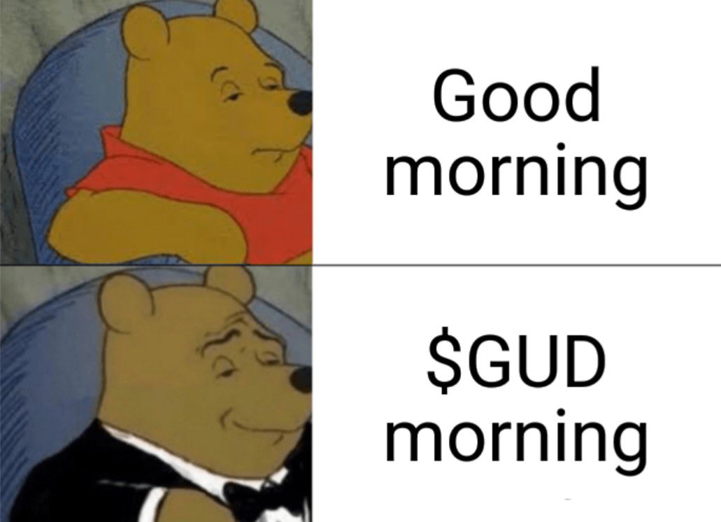 GudCoinERC's tweet photo. $GUD morning.

We apologise for the delay with the Twitter bot. However, we are working really hard to get it out asap.

We have big plans to increase our engagement and social media reach using the Gud bot, as well as selling the tech to other projects. https://t.co/YR52pE0dn8
