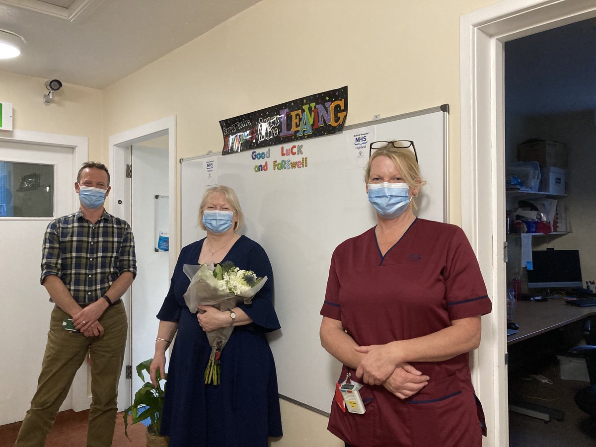 Final visit to the Belford Hospital. As always staff working so hard to provide the best care, and looking forward to the new hospital being built. Lots of innovative ideas. Thank you to Aileen MacLean for your time and insights and also for the flowers and chocolates too.