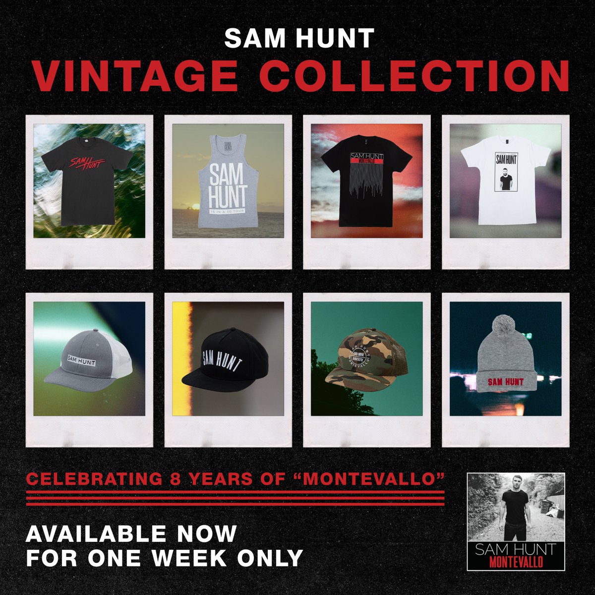 Vintage merch collection is now available for one week only.

Shop: samhuntofficialstore.merchmadeeasy.com