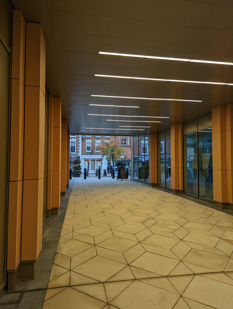 Through the new arcade