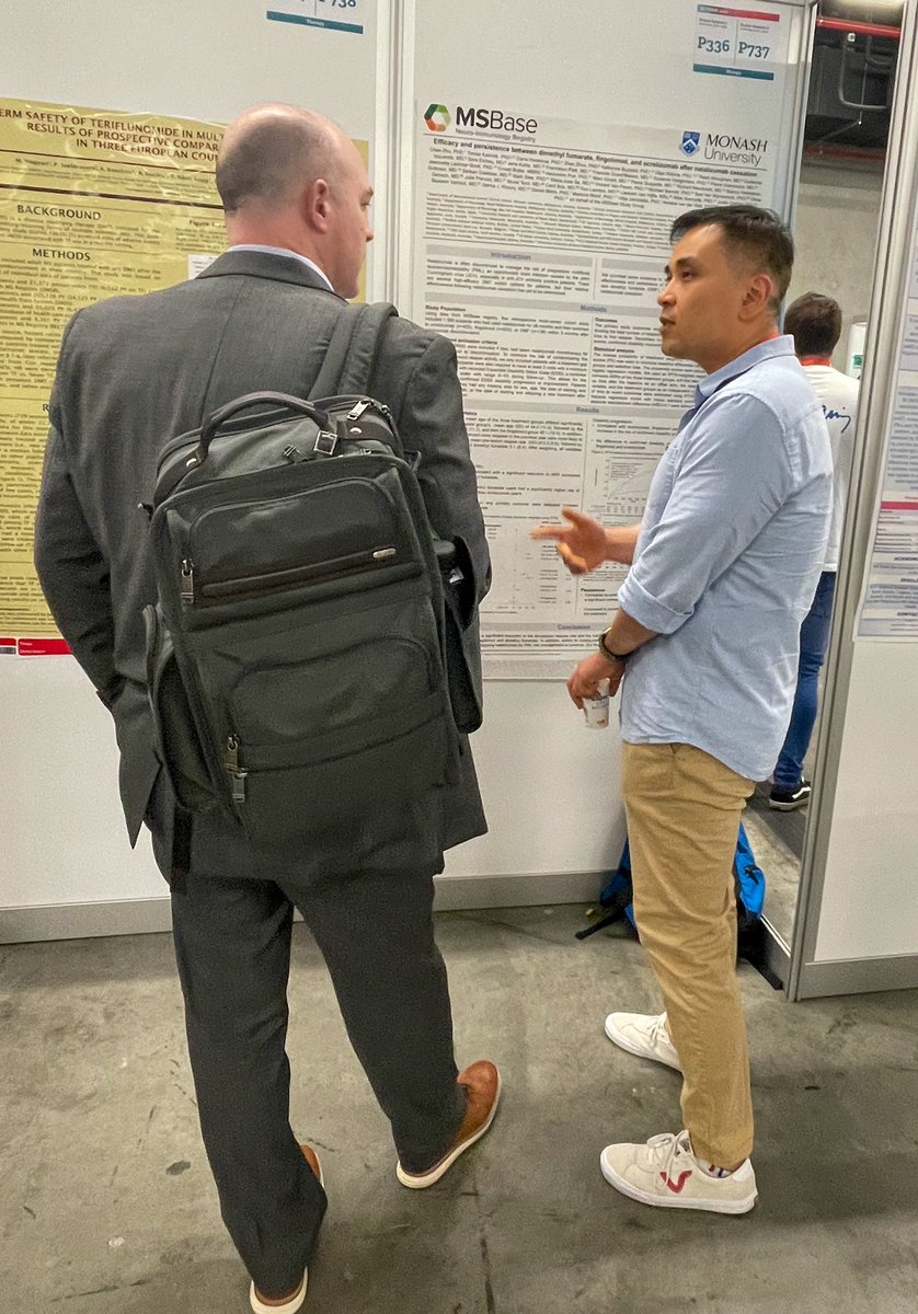 MSBase_Registry's tweet image. Chao Zhu representing  @MSBase_Registry data @ECTRIMS #DMT efficacy. Congratulations to all MSBase investigators involved!