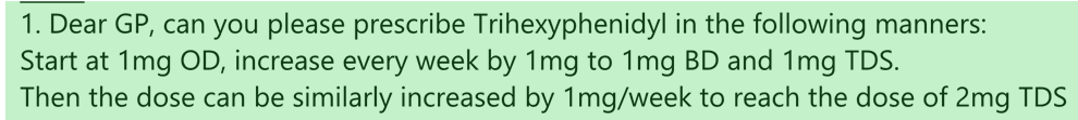 Perplexing how many GP appts wasted daily on such requests (& reduces GP access for other patients). Having explained to patient they're being started on a drug, surely takes longer to write to GP than just issuing it. Drug cost same to taxpayer whether prescribed by hosp or GP.