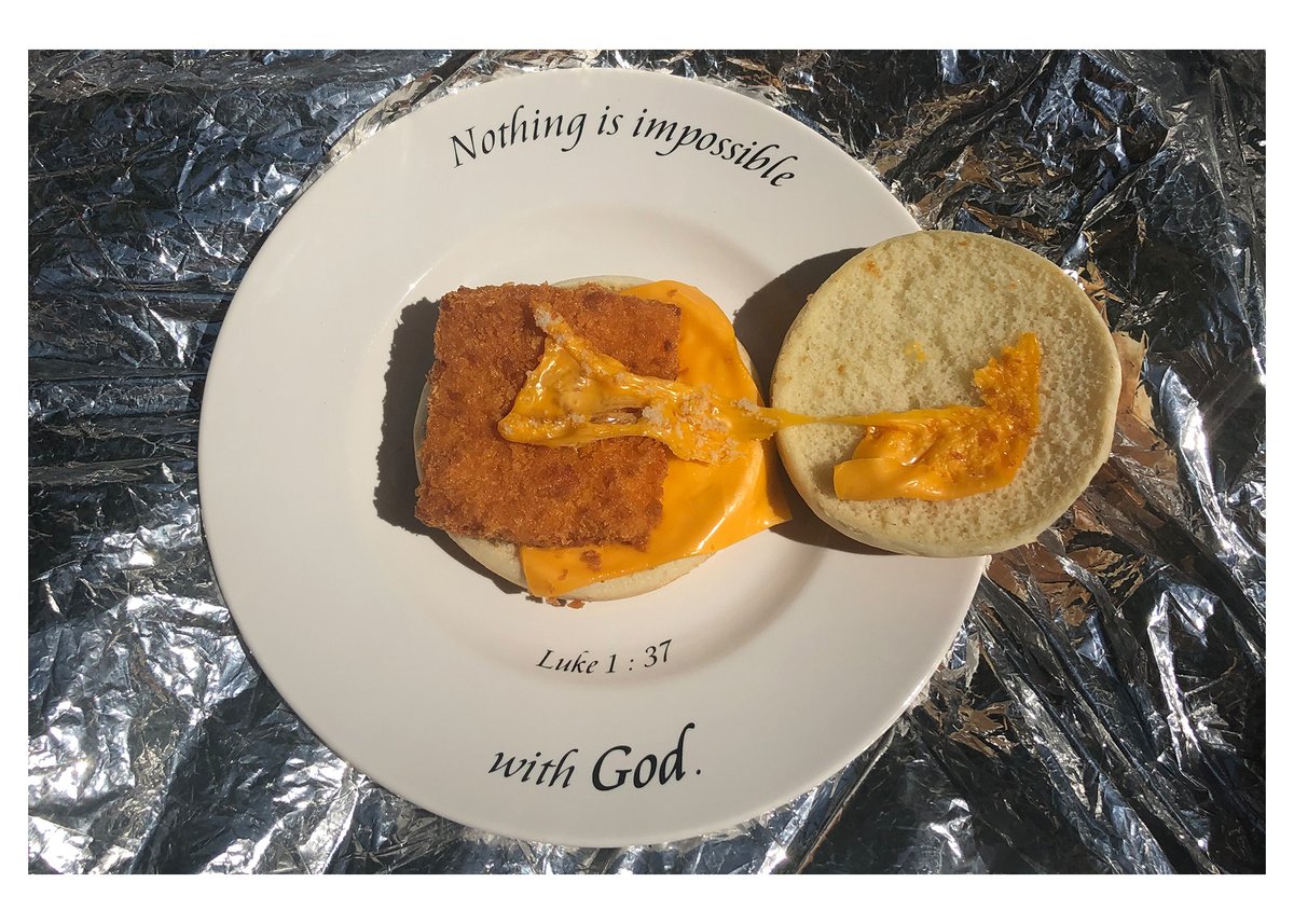 8. Fake food on a religious plate (2021).