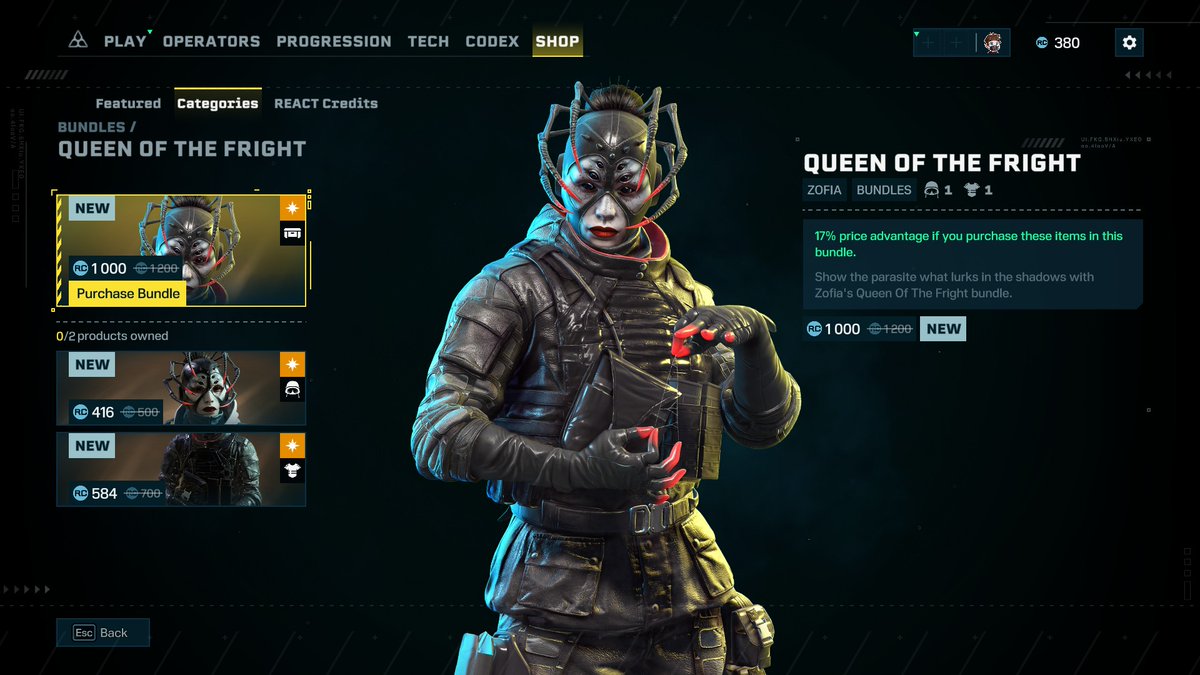 KudosOnYT's tweet photo. R6 Extraction's Halloween skins are already S tier come on man THESE ARE SO NICE https://t.co/KUZnazJyXi