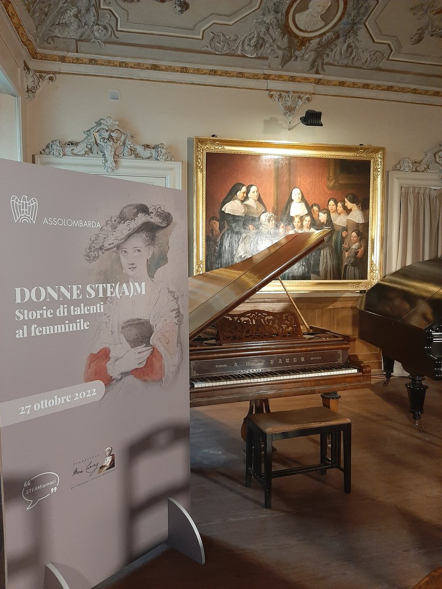 Assolombarda's tweet photo. La Fondazione #MariaCosway di #Lodi oggi #25ottobre ospita l'evento "#DONNE STE(A)M - Storie di talenti al femminile" organizzato da #Assolombarda.
Un momento di confronto con imprenditrici, scienziate e professioniste su ruolo e competenze femminili nelle attività #STEAM. https://t.co/8y1qNLnnxt