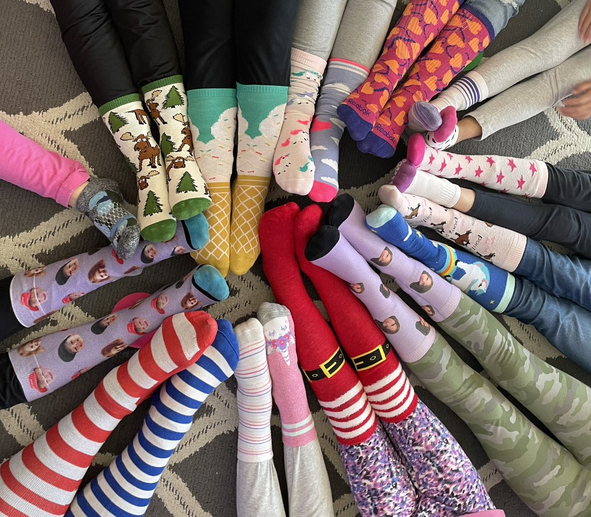 MrsStrain2's tweet photo. Celebrating #Socktober with Crazy Sock Day! @SLCSpearson https://t.co/vCtKpxkHnT