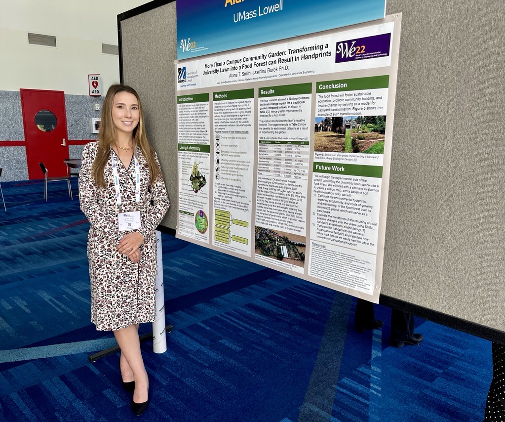 BurekLab's tweet image. Please join me in congratulating Alana Smith #mechanicalengineer #womeninengineering winning 3rd place for her poster "More Than a Campus Community Garden: Transforming a University Lawn into a Food Forest can Result in Handprints" presented at the #we22 @SWEtalk