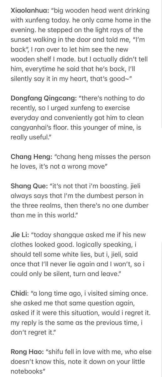 xiaolanhua, dongfang qingcang, chang heng, jie li, shang que, chidi and rong hao’s weibo updates - 27 oct 🥹🥹🥹

xlh is making me cry

#lovebetweenfairyanddevil