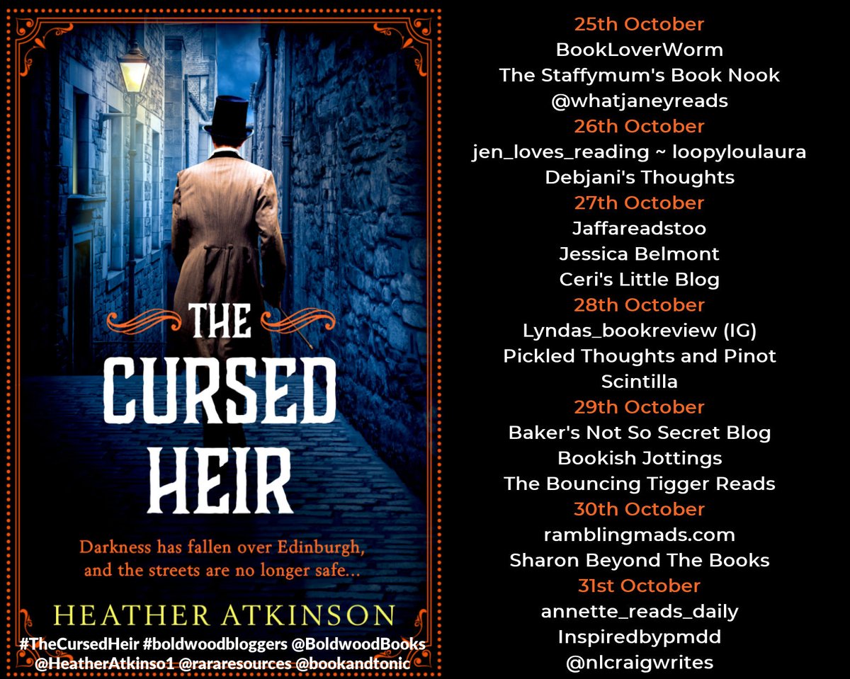 'The author writes this Victorian gothic melodrama very well' says @jaffareadstoo about #TheCursedHeir by @HeatherAtkinso1 jaffareadstoo.blogspot.com/2022/10/blog-t… @BoldwoodBooks