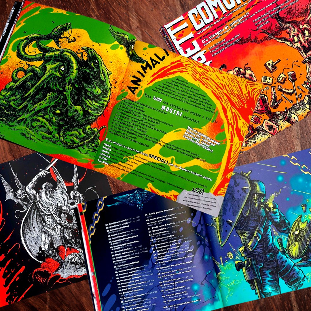 TinHat_Games's tweet photo. 👀 Hey, the Italian SICKSTART of #TheTrueOSR is available on our shop! Are you ready for some chaotic, hubsristic, parodic and oldschoolotic fun?👉 https://t.co/cIY9co66Ad
If you prefer the FREE digital version, it is already available here! 👉 https://t.co/yRWRWaVtt8 https://t.co/kdcTq1Ep0E