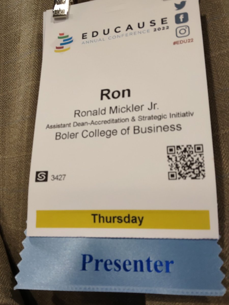 RonaldMicklerJr's tweet photo. #Ignited to represent Cleveland's Business School Boler College of Business at @JohnCarrollU at the @educause 22 conference in Denver! Poster presentation: Easy Steps to Improve Organizational Performance. #EDU22 #TheBolerEffect https://t.co/tOIQELnZ31