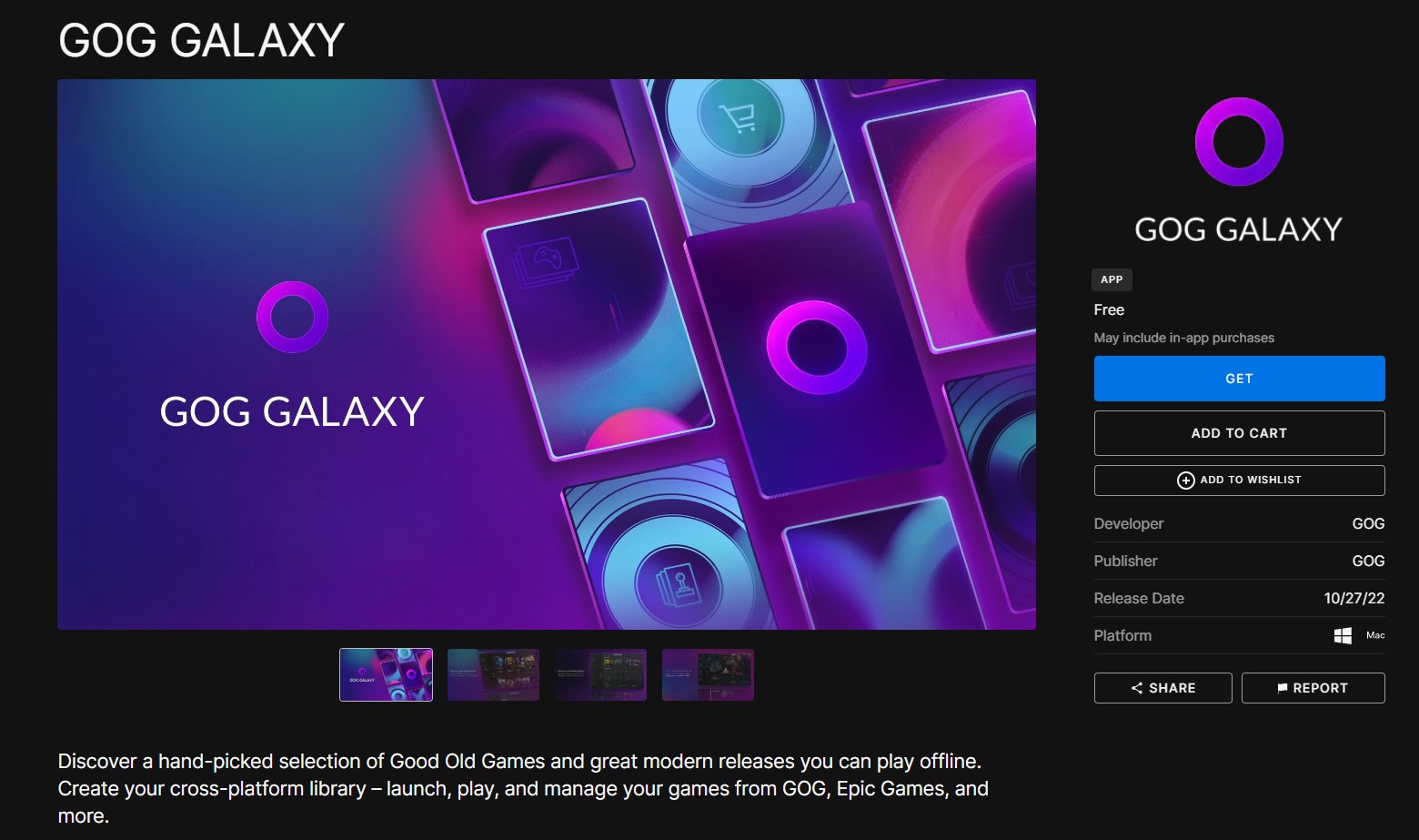 GOG Galaxy, Software