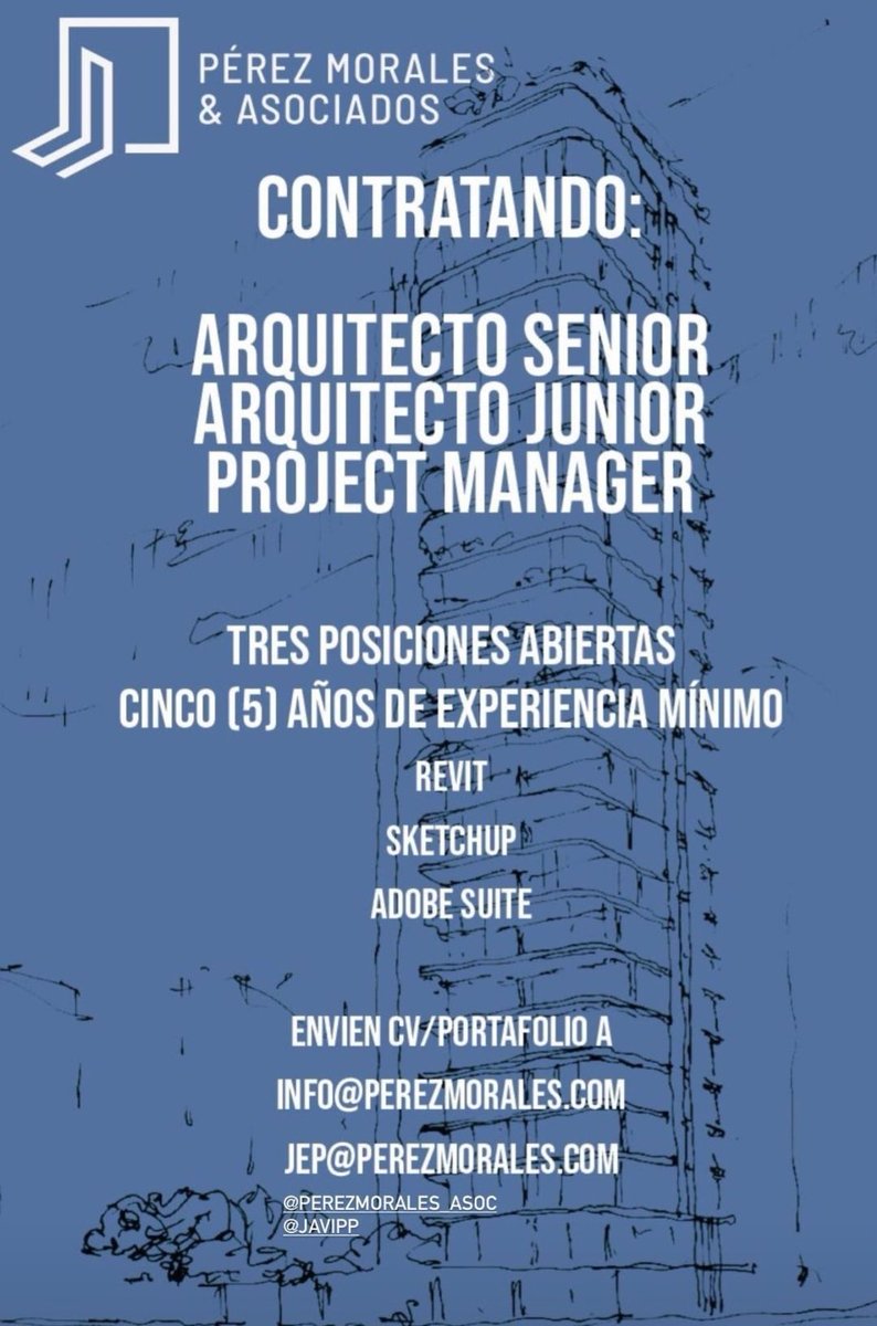 interarchhub's tweet photo. #varias posiciones #vacantes en #arquitectura #santodomingo #republicadominicana #empleosrd #iworkdo #vacantesrd https://t.co/ykFSxo0TJ3