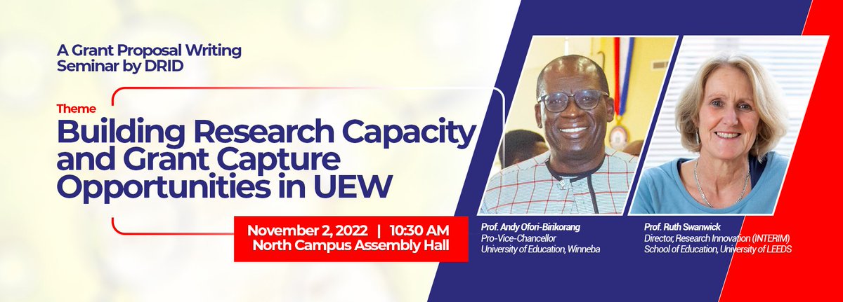 The University of Education, Winneba (UEW), is currently implementing its 2019 – 2023 Strategic Plan which emphasizes a strong research culture.

Kindly follow the link below for details 
uew.edu.gh/events/buildin…