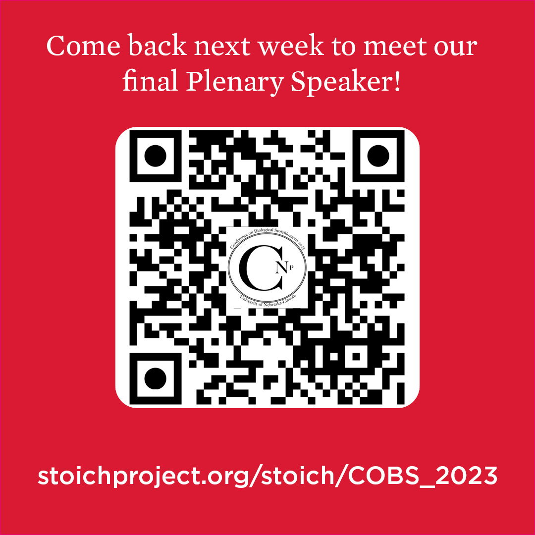 ecostoich's tweet image. Time to meet our next CoBS Plenary Speaker, Dr. Shawn Wilder! 

Learn more about our speakers and other events by visiting go.unl.edu/CoBS2023 
Don't forget to check out our financial support application.
 
#CornCoBS2023 #STOICH #stoichiometry