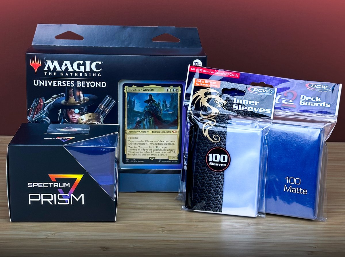 Retweet and follow for a chance to win this #MTGxWH40k Forces Of The Imperium deck and BCW prize pack (Prism Deck Box, Elite2 sleeves, and inner sleeves). One winner will be randomly selected on Monday 10 AM, Oct 31st!

Find what makes this deck special: bcwsupplies.com/blog/2022/10/2…