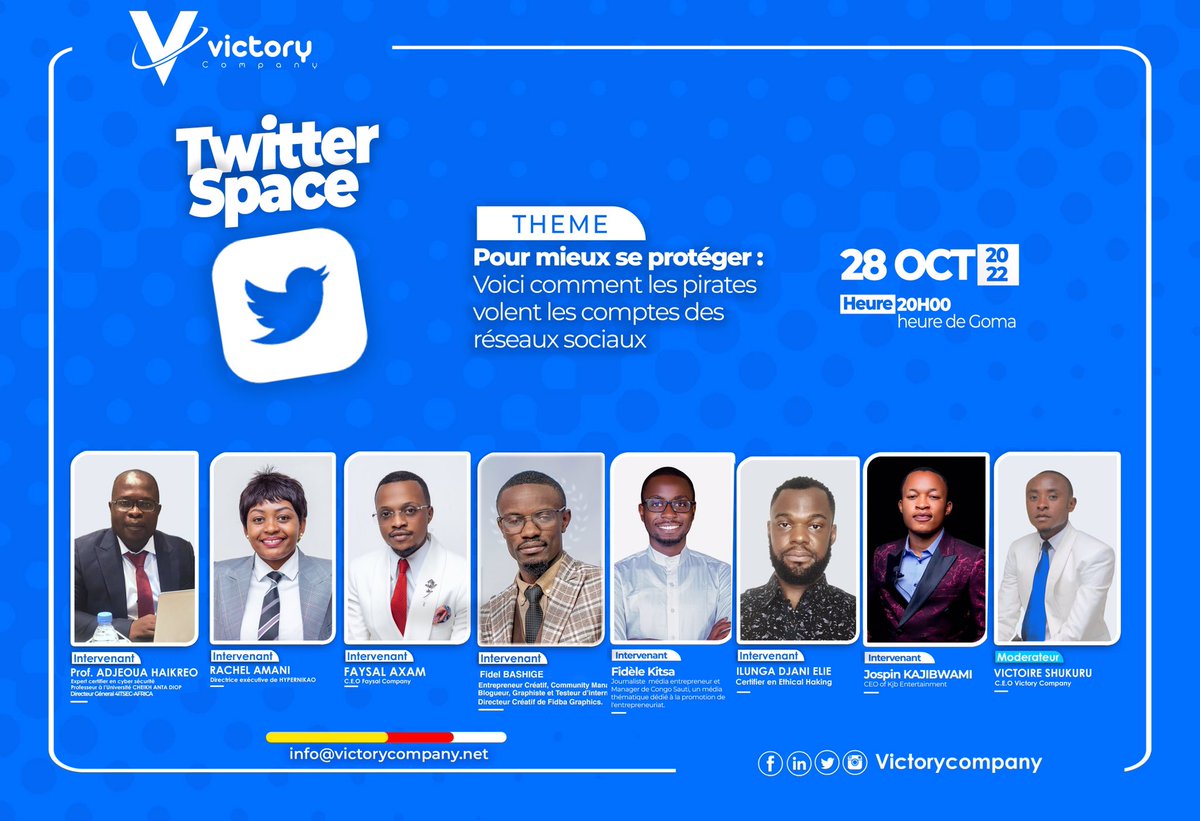 victorycompany0's tweet photo. https://t.co/Les59AuipQ
👆
@AxamFaysal  @FaysalCompany  @FidelBashige  @FidbaGraphics  @VictoireShukur1  @victorycompany0  @fidele_kitsa @Racheamani  @Hypernikao243  @Ir_yassinsadiki  @JospinKajibwam1 @jospinkajib3  @4ITSECAFRICA https://t.co/H8OJdE94os