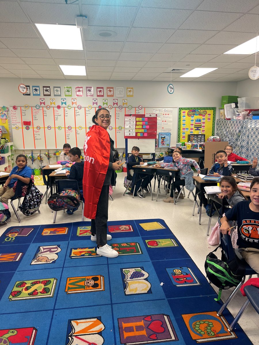 BE_Mooy's tweet photo. Everyday is Flyday at the Lair:
Our next Dragon teacher to receive a Red Cape is @RHerrera_JDS who has 100% of her 1st graders utilizing @Istationed to their Tier level & has moved 10% of her scholars from Tier 3 to Tier 1. She is simply #GOODER
#RedCapeFriday
#TurnandLearn🛩️ https://t.co/8uj9wxKJf4
