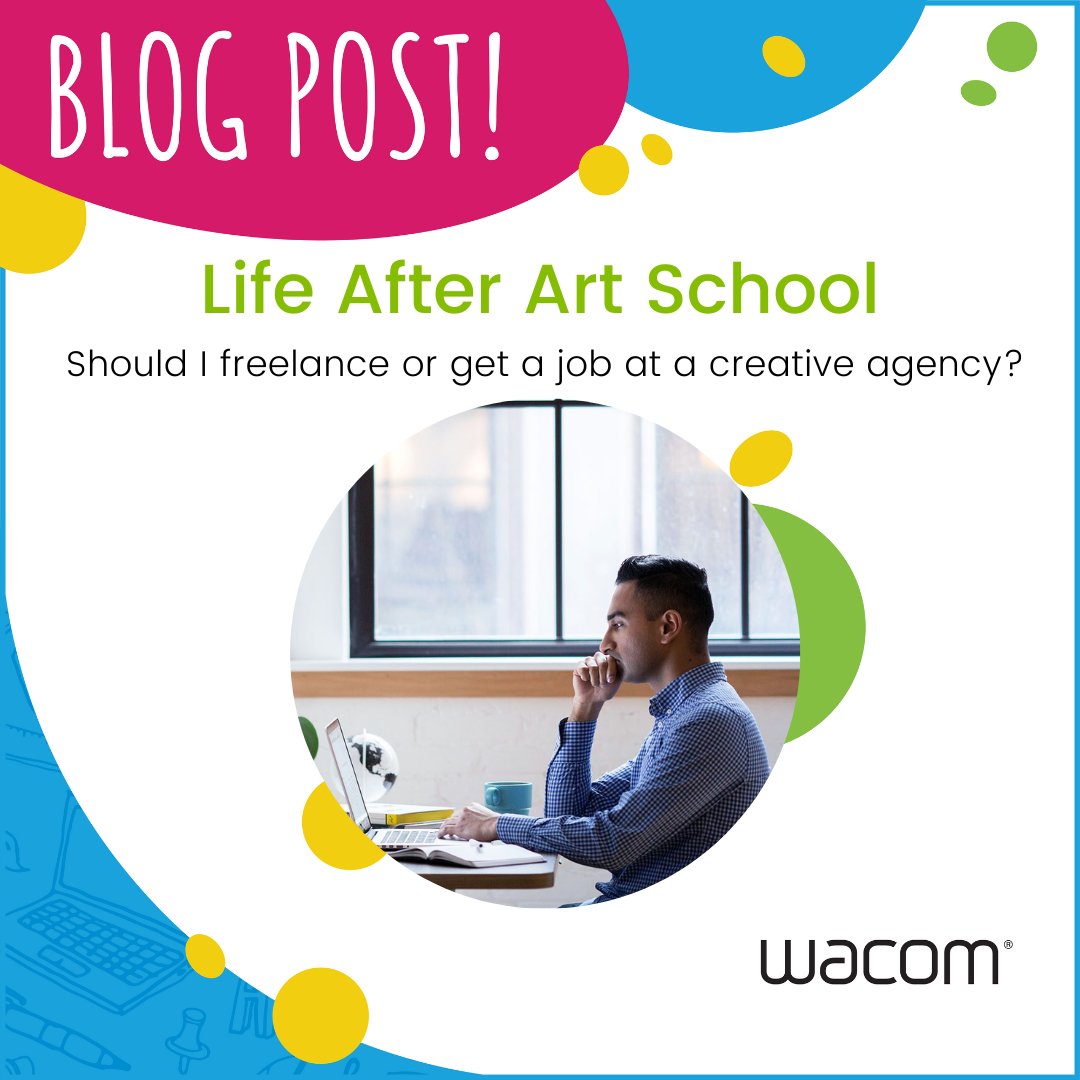 Hey #art students! Still deciding what job to pursue after finishing art school? Check out a new post on our blog outlining the pro’s and con’s of both freelancing and getting a job at a creative agency: bit.ly/3DxBrn5 #WacomForEducation #ArtEducation