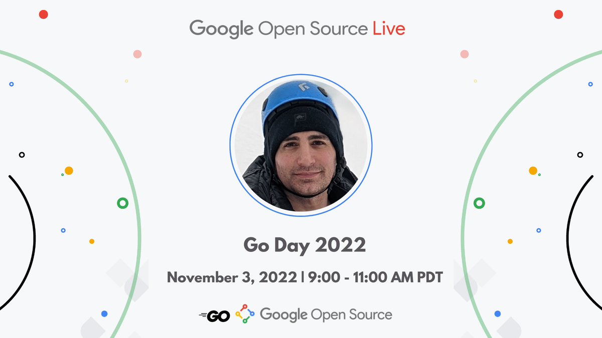 GoogleOSS's tweet photo. 📅 Go Day 2022 on #GoogleOSLive is only 1 week away!

Join MC @cameronbalahan and a panel of @golang experts to learn how Go programs keep working.

Register today 👉 https://t.co/NX7qateG87 https://t.co/0m7t6qX2lt