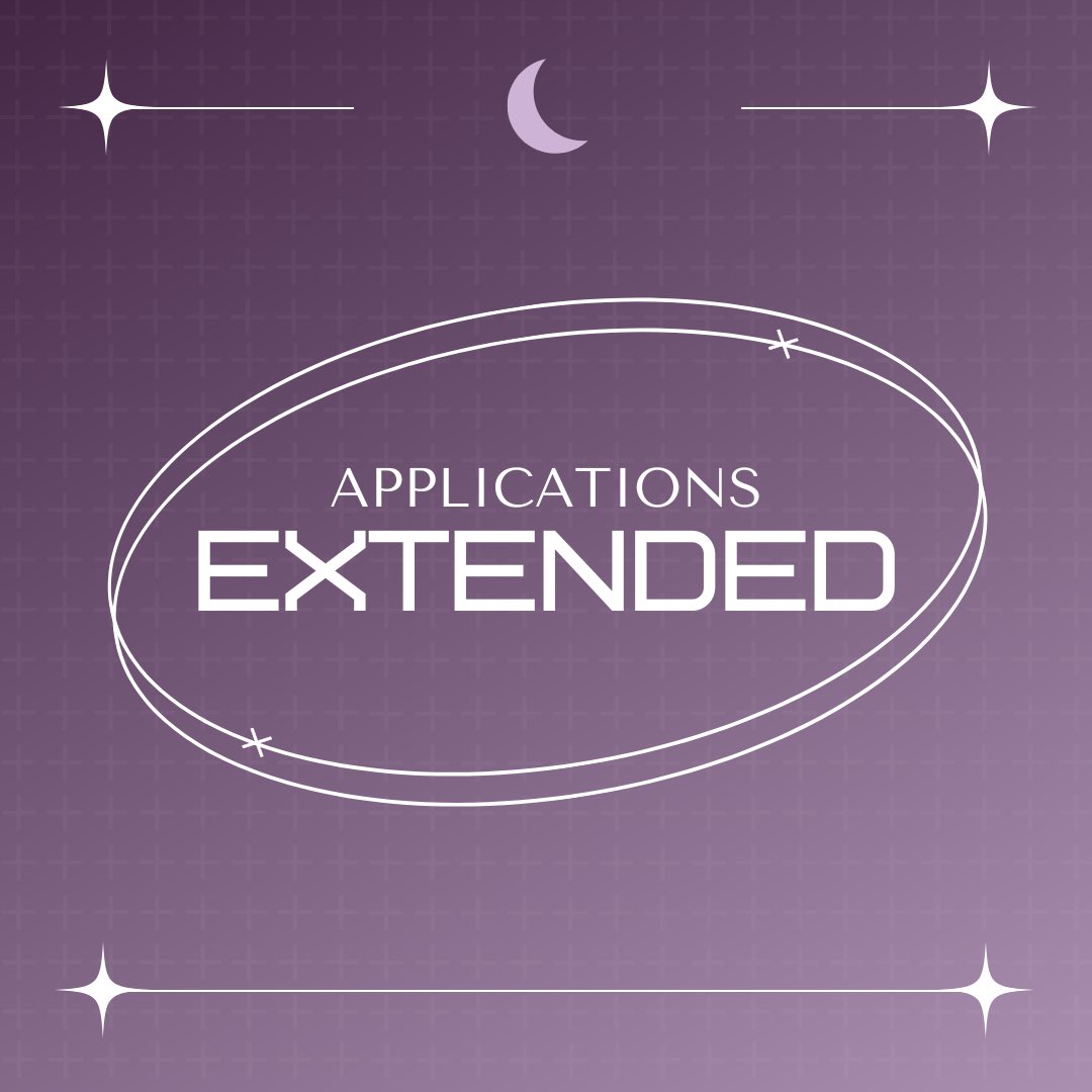 We'd love to see more artists apps! 💜

So we've decided to extend the application deadline for two more weeks.

Apps will be open until November 13th!