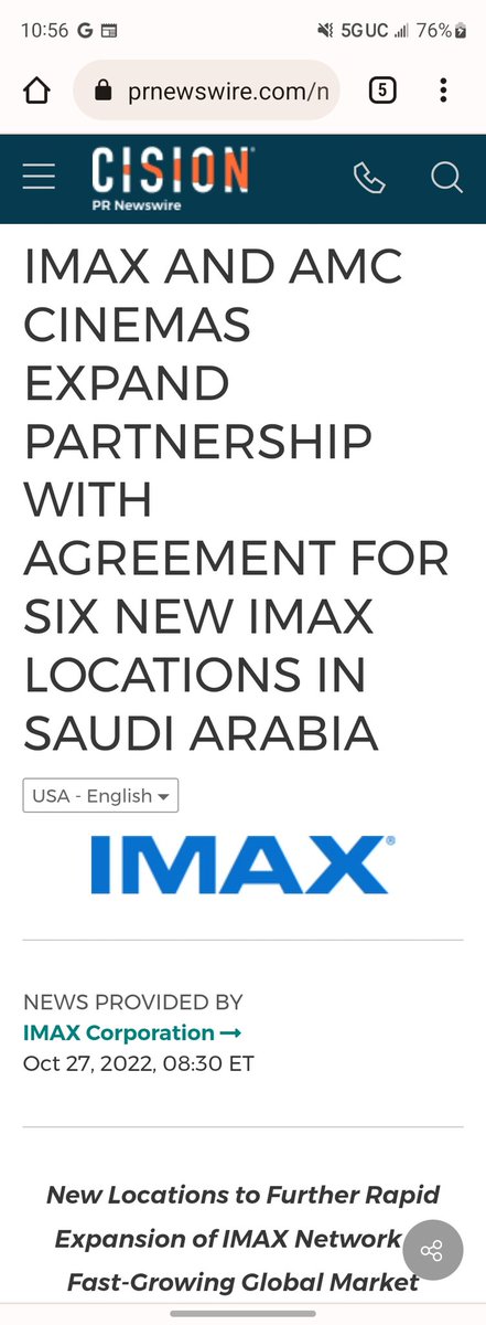 AMCbiggums's tweet photo. In my old videos I showed how amc was partnering with seven and how Saudi Arabia has a massive mutile billion dollar industry. This is a big step for amc. And these theaters should be very profitable. Very good move for amc. Saving Billy one step at a time. #savebill https://t.co/QAlnrjl8nA
