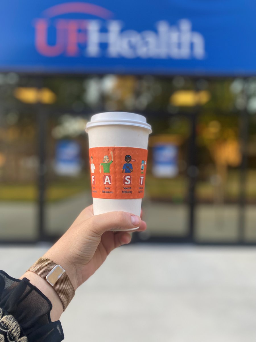 UF Health and Opus Coffee are acting F.A.S.T! Visit any of our Opus coffee locations to grab a hot beverage featuring our limited-time F.A.S.T. coffee sleeve. Learn and share the warning signs of a stroke to save a life. Learn more at UFHealth.org/Stroke