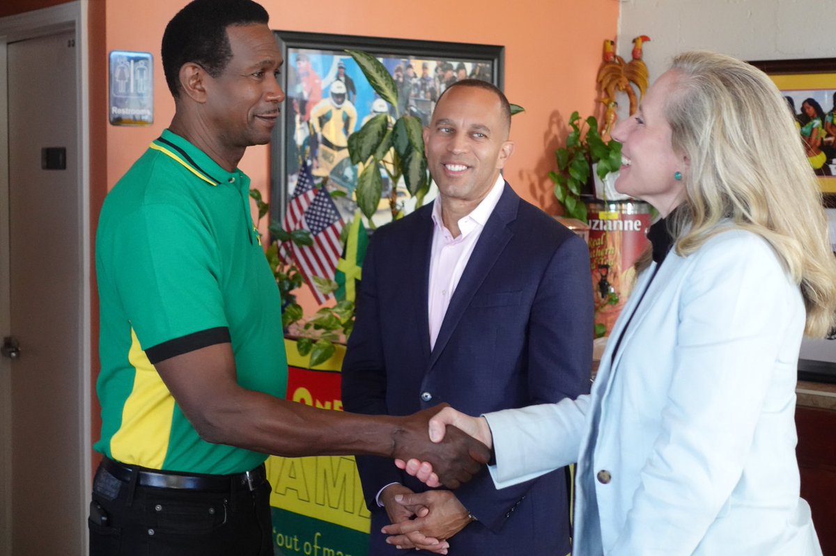 Stopped by Irie Caribbean American restaurant to talk about growing our local economy on our Prince William Small Business Tour with @HakeemJeffries. Thanks for having us!