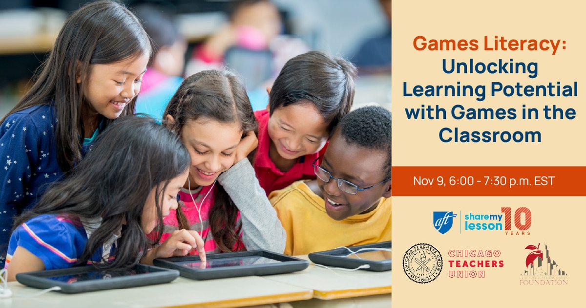 🎯 You're going to love this webinar! What is a #game? What are the differences between gamification & game-based learning? REGISTER & learn some strategies for using games in your classroom: 🕹️ sharemylesson.com/webinars/games… .@CTULocal1 @CTUFoundation @ekopilow @AFTunion @Raufigs