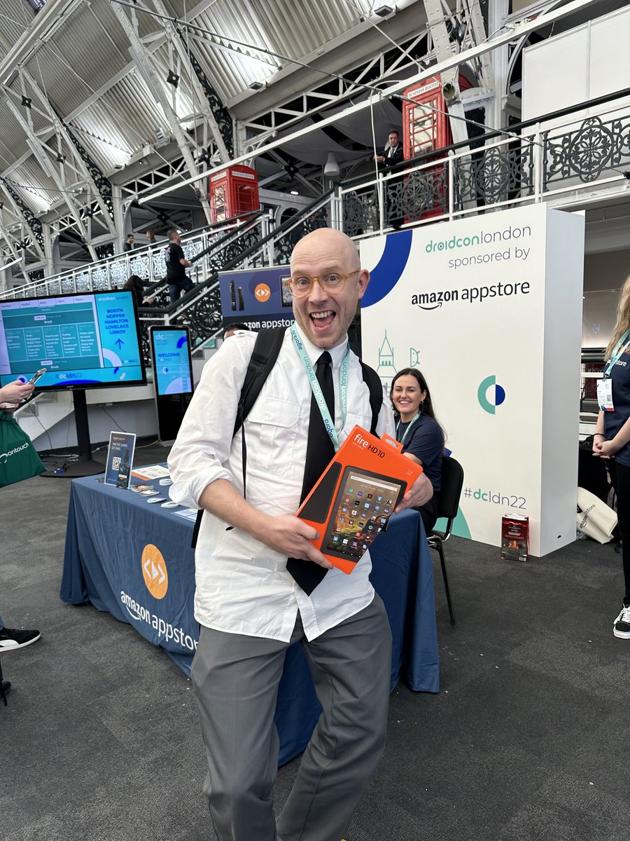 AmazonAppDev's tweet photo. 🔥Just dropping some Fire devices at @droidconLondon... Congratulations to our day 1 raffle winners. Be sure to stop by the Amazon Appstore devLounge tomorrow to enter the draw - new set of winners will be selected.😎

@kudziechase @FilipKastrup @gutoomota https://t.co/ymuaRbLH1g