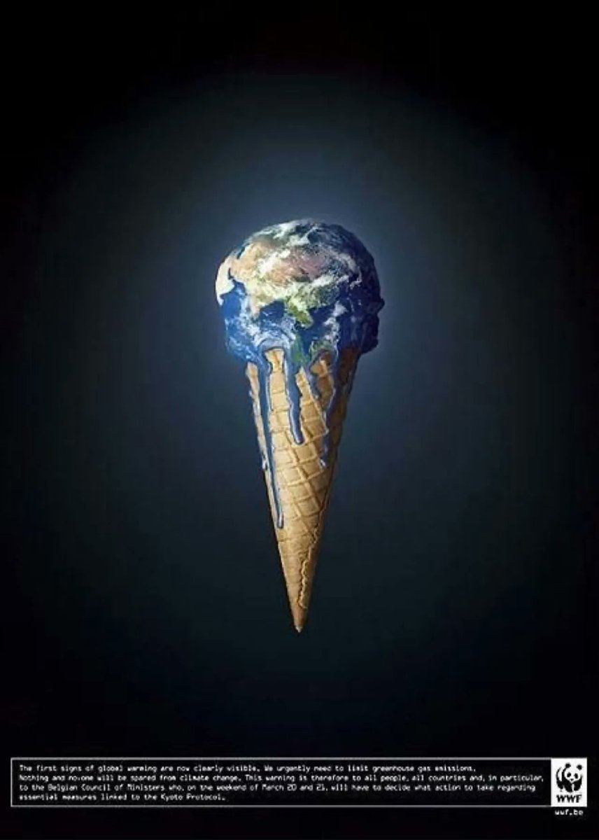 10 years ago the World Wildlife Fund launched this striking campaign - to raise further awareness of global warming.