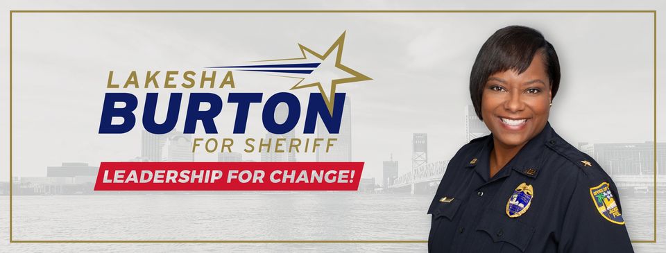for_burton's tweet photo. If we're going to reduce violent crime in Jacksonville, we must change the culture and get cop politics out of JSO. Lakesha Burton is the #leadershipforchange who will get it done. Read more here: https://t.co/PSkKO5OEma. https://t.co/wGqDmGtLYJ